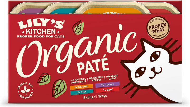 Lily'S Kitchen Made With Natural Ingredients Hrană umedă Pâté pentru pisici adulte Organic Fish Grain Free Recipe 19 X 85G