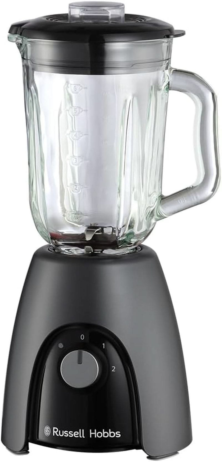 Russell Hobbs Standmixer [Smoothie Maker] Mixer (Blender, 1,5L Glasbehälter, 2 Stufen Und Pulse-Funktion, Bpa-Frei, Edelstahlmesser, 850 Watt Hochstleistung) Matte Charcoal 27121-56