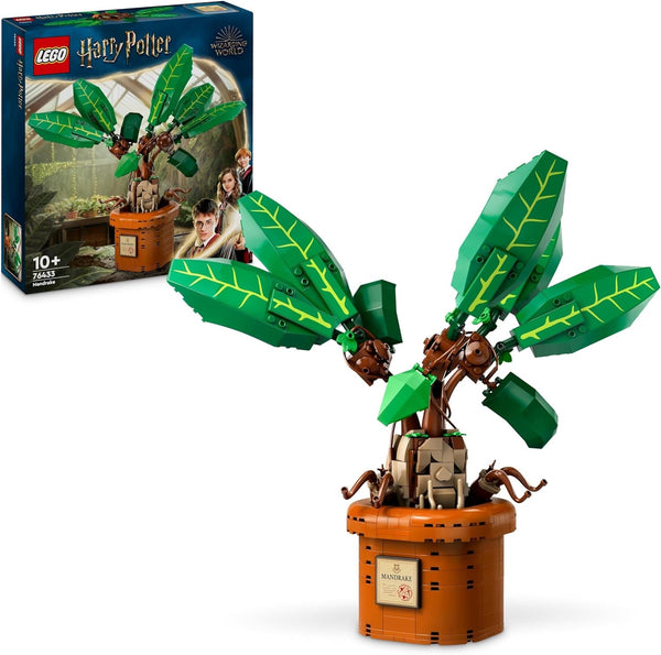 LEGO Harry Potter Magic Potion Plant: Mandrake, jucărie plantă cu ghiveci, cadou magic pentru fete, băieți și toți fanii, set de joacă pentru copii imaginativi, decorațiuni interioare 76433