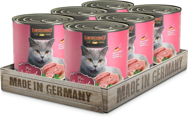 LEONARDO hrană umedă pentru pisici, pur de pasăre, cutie 6X 800G, hrană pentru pisici fără cereale, hrană completă, Made in Germany