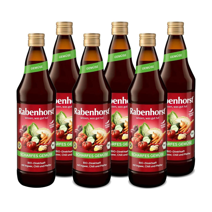 RABENHORST (6 x 700 ml) - Suc de legume de înaltă calitate din diferite legume cu o aromă picantă intensă