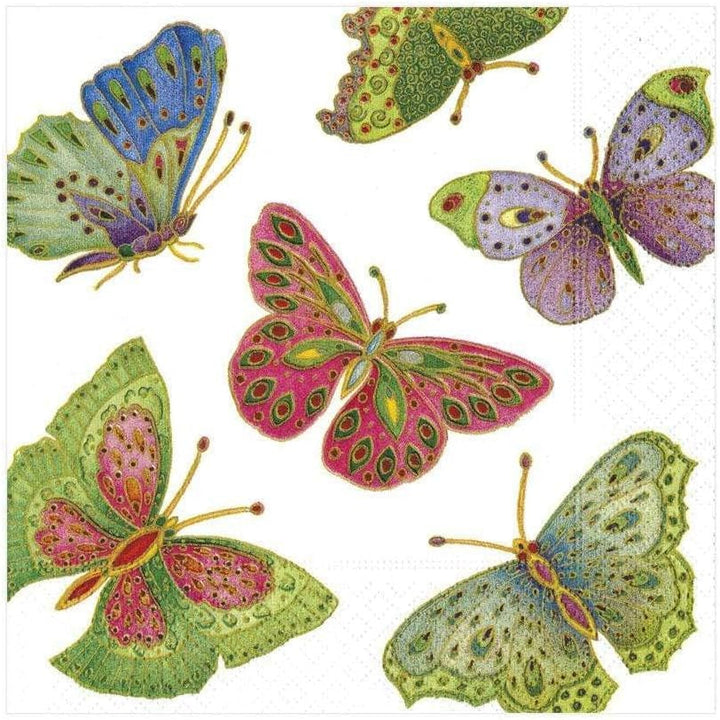 10690L Șervețele din hârtie cu trei straturi, 20 bucăți 33 X 33 cm, Jeweled Butterflies
