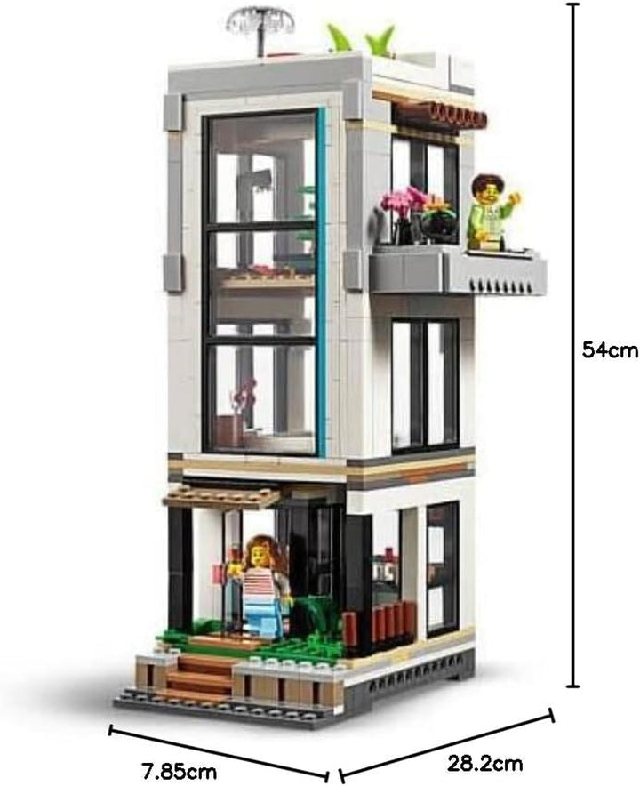 LEGO Creator Modern House, set 3 în 1 pentru a converti într-o casă de oraș sau o cabană în pădure, model de casă, idee de cadou pentru băieți și fete de la 9 ani, jucărie educativă 31153