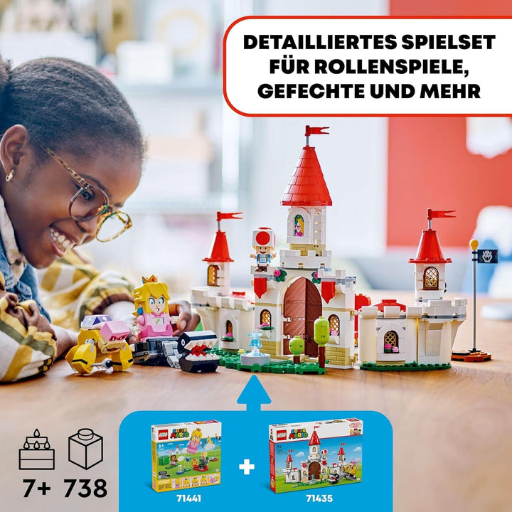 LEGO Super Mario Înfruntare cu Roy la Palatul Ciupercilor, set de aventură cu personaje Nintendo, cadou pentru fete, băieți și gameri de la 7 ani 71435