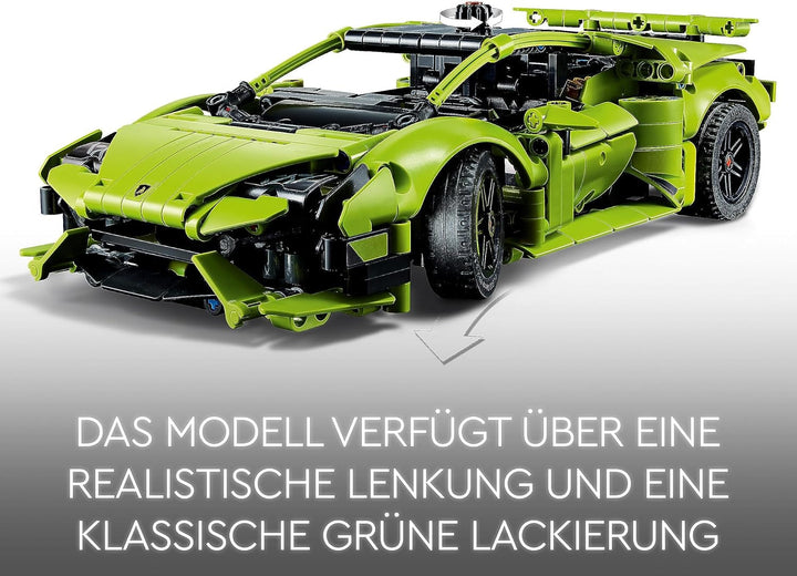 LEGO 42161 Technic Lamborghini Huracán Tecnica kit model de mașină de jucărie, set de construcție pentru mașini de curse pentru copii, băieți, fete și fani ai sporturilor cu motor, cadou de colecționat