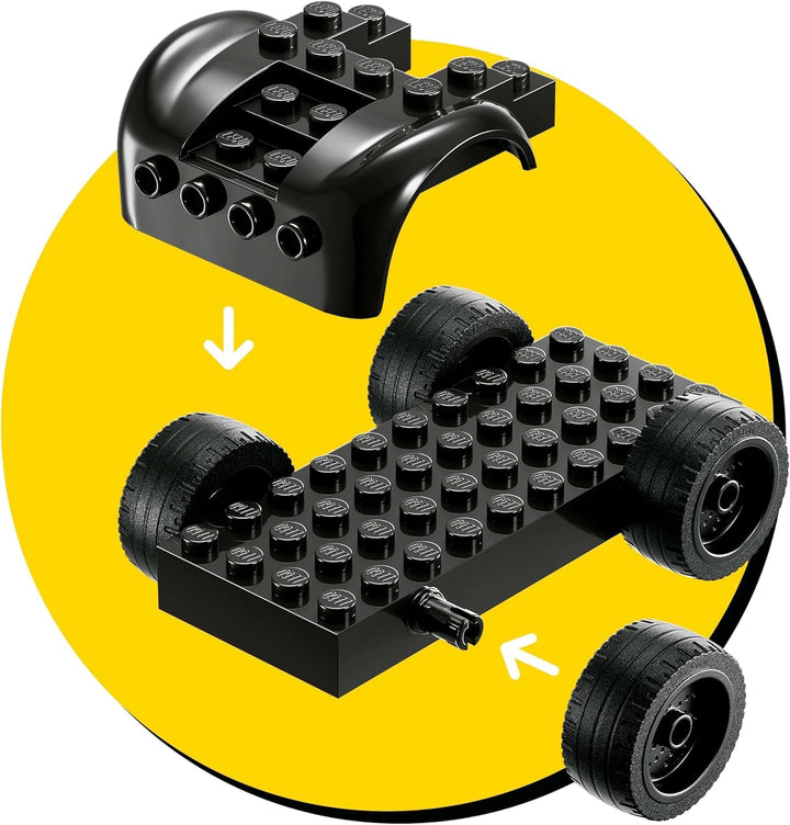 LEGO DC Batman: Batman & Batmobil Vs. Mr. Freeze - Jucărie cu mașină de supereroi cu 2 minifigurine - Tragător de gheață cu elemente pentru foc - Cadou pentru băieți și fete de la 4 ani 76301