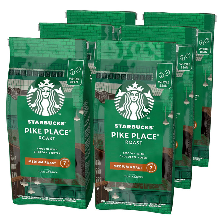 STARBUCKS Pike Place Roast, Mittlere Röstung, Ganze Kaffeebohnen 450G (4Er Pack)