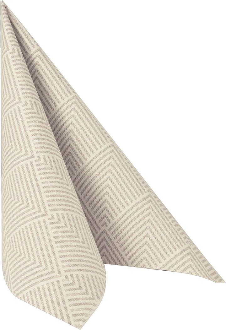 Papstar, 50 șervețele "ROYAL Collection" 1/4-fold 40 Cm X 40 Cm maro "Elegance", #86498 (pachet de 2)