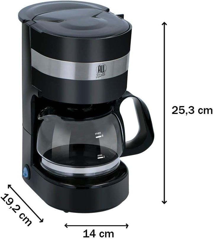All Ride Truck Coffee Maker 24V - filtru de cafea pentru camion 24 Volt - filtru de cafea - filtru de cafea cu funcție de menținere la cald - filtru de cafea cu ulcior de sticlă - negru