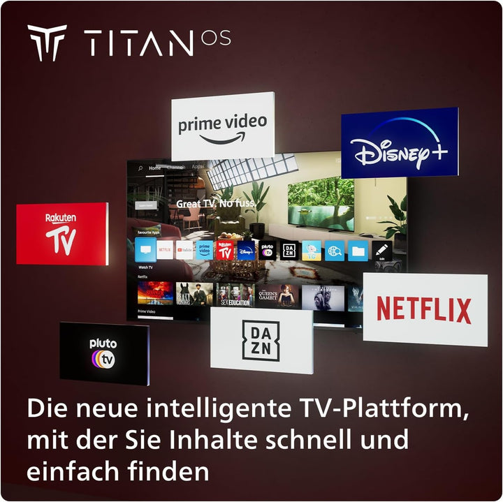 Philips 32PHS6009 HD LED Smart TV - 32-Zoll Display Mit Pixel-Präziser, HD Titan OS Plattform Und Dolby Digital - Funktioniert Mit Alexa Und Google Sprachassistent – Matt Schwarzer