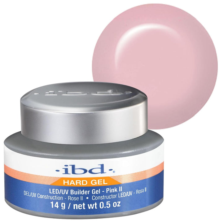 IBD Hard Gel – Gel de construcție LED/UV roz II, 1 pachet (1 x 56 g) – Fabricat în SUA – Construcție unghii acasă – Fără programări sau saloane de unghii zgomotoase