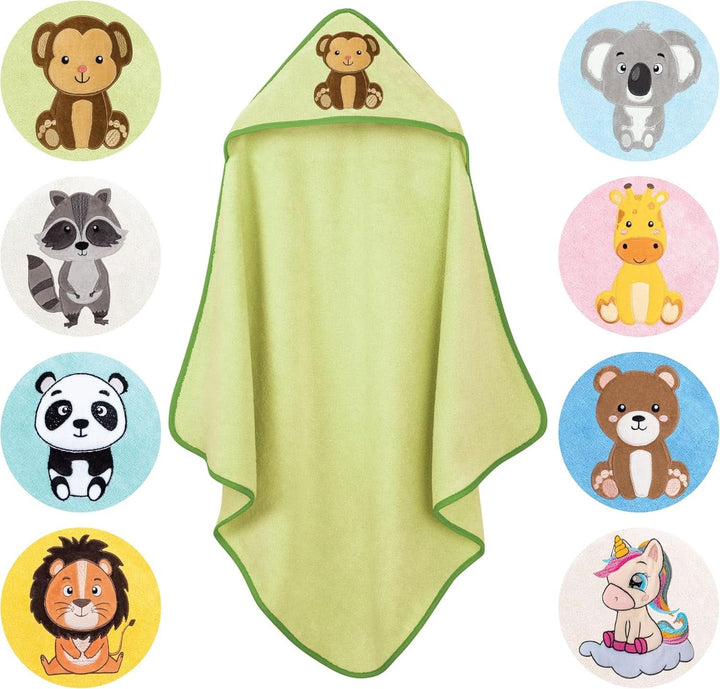 LAYNENBURG Premium Kapuzenhandtuch Baby - Badehandtuch Aus 100% Baumwolle - Oeko TEX - Handtuch Mit Kapuze Für Neugeborene & Kinder - Badetuch, Babyhandtuch Mädchen, Jungen (Einhorn 80 X 80Cm)