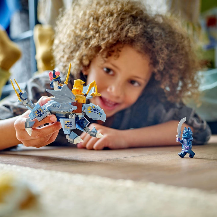 LEGO NINJAGO Riyu The Baby Dragon, jucărie dragon cu 3 mini figurine, jucărie ninja construibilă pentru băieți și fete de 6 ani, cadou plin de acțiune pentru copii 71810