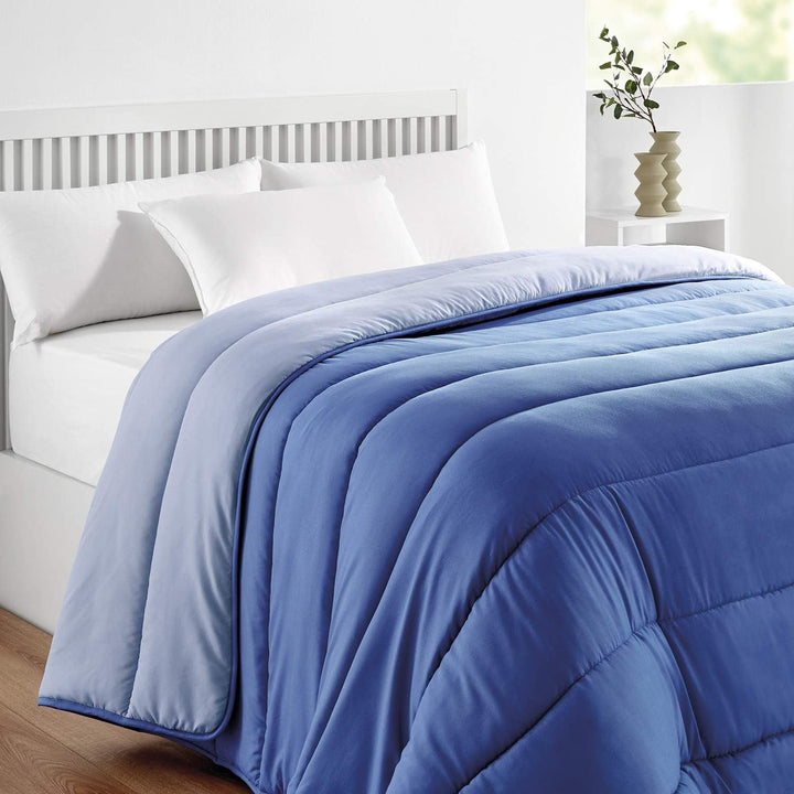 Pikolin Home - Plapumă reversibilă 300 G - umplutură nordică bicoloră - pentru pat 100/105 - confortabilă, caldă, respirabilă, verde, 180 X 220 cm