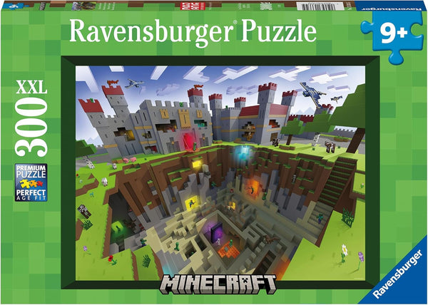 Ravensburger puzzle pentru copii 13334 - Minecraft Cutaway - 300 piese Puzzle XXL Minecraft pentru copii cu vârsta de peste 9 ani