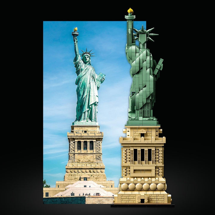 LEGO Architecture Statuia Libertății, set mare, kit model, suvenir New York, potrivit ca decor pentru casă și birou, idee de cadou pentru copii și adulți 21042