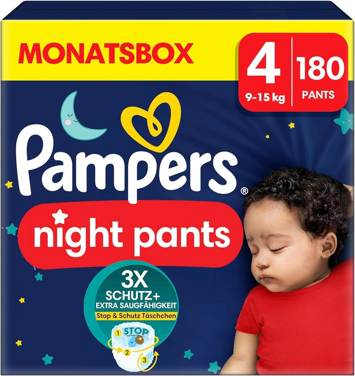 Pampers Night Nappies Pants, pantalonii pentru scutece oferă protecție suplimentară pentru întreaga noapte