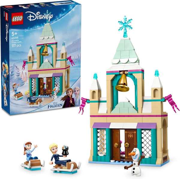 LEGO Ç€ Disney Frozen Castelul Arendelle, jucărie de prințesă cu mini păpuși ELSA, Anna și Olaf și o figură de pinguin, Playset fantezie, cadou pentru fete de la 5 ani 43265