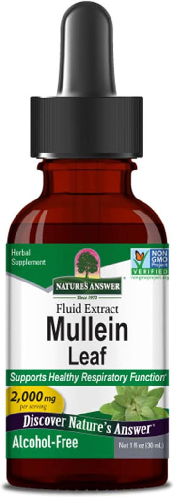 , Mullein Leaf Extract (Königskerze-Extrakt), 2.000Mg, 30Ml, Alkohol-Frei, Laborgeprüft, Glutenfrei, Sojafrei, Vegetarisch