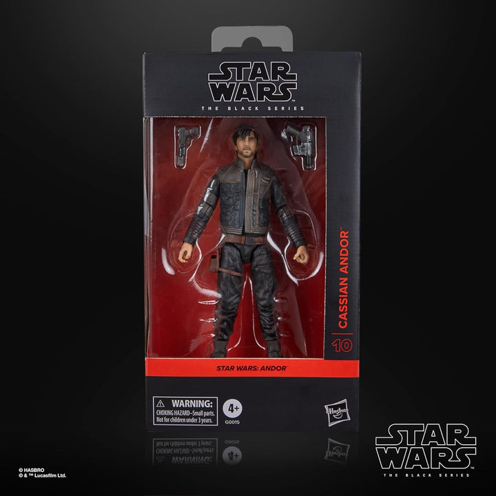 Star Wars Seria Neagră Cassian Andor Andor Figura de acțiune de colecționat, 15 cm