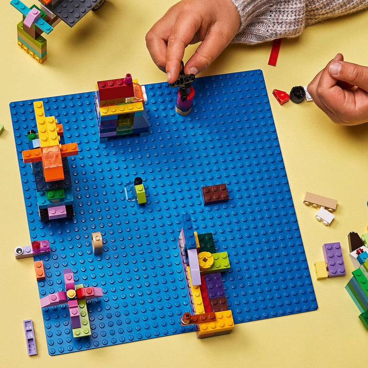 Placă de construcție LEGO 11025 Classic Blue, placă de bază pătrată cu 32X32 știfturi ca seturi de bază, jucărie de construcție pentru copii