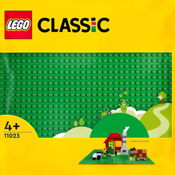 LEGO 11023 Placă de construcție clasică verde, placă de bază pătrată cu 32X32 adâncituri ca bază pentru construcții și pentru alte seturi LEGO