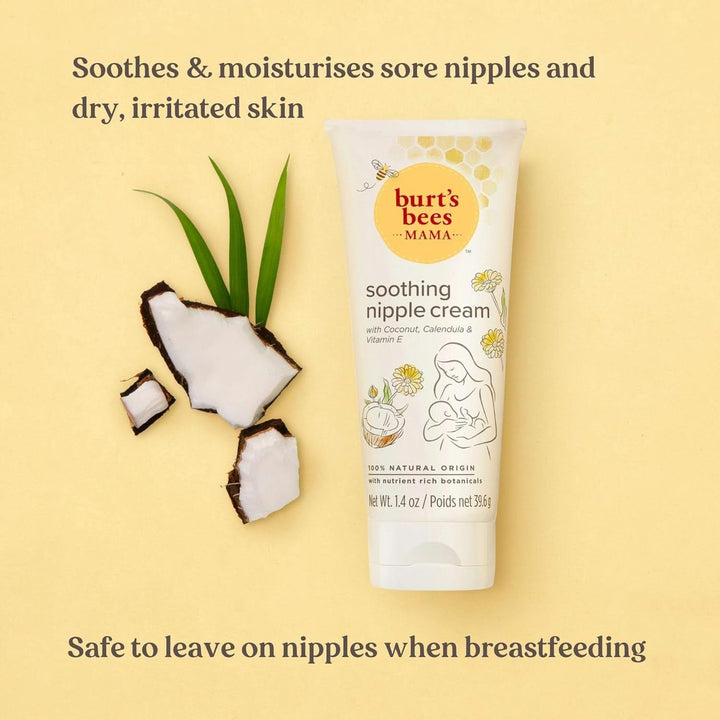 Burt'S Bees® Mama Beruhigende Creme Für Die Brustwarzen Mit Kokosnuss, Calendula Und Vitamin E, 100 % Natürlichen Ursprungs, 1,4 Unzen