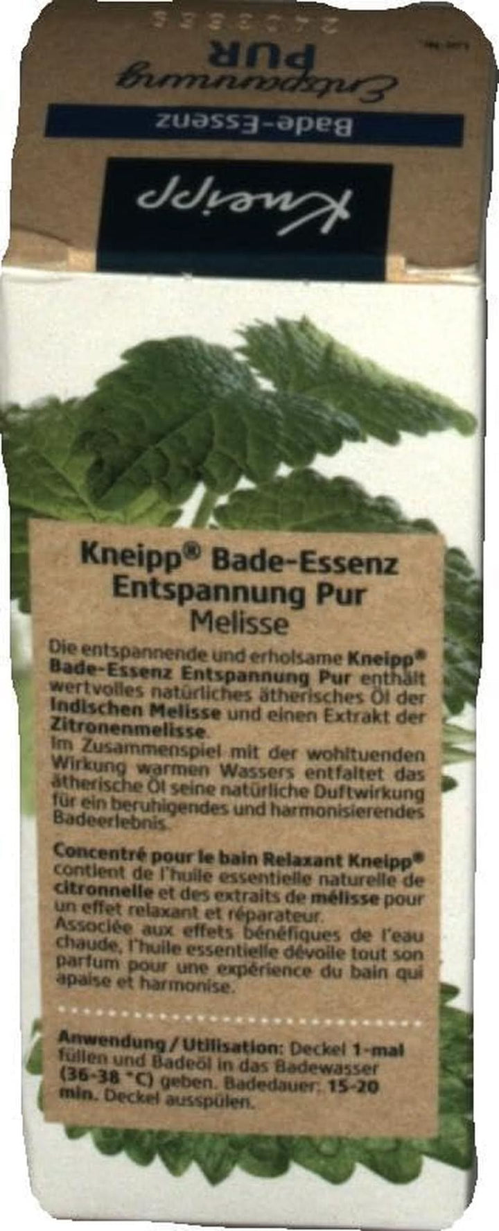 Kneipp Bade, ulei de baie cu ulei esențial natural de melissa indiană și extract de balsam de lămâie, 100 ml