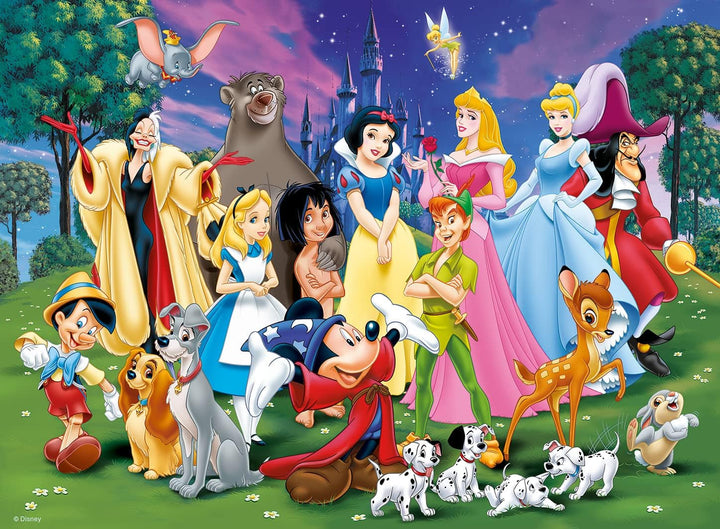 Ravensburger puzzle pentru copii - 12698 Disney favourites - Puzzle Disney pentru copii de peste 8 ani, cu 200 de piese în format XXL
