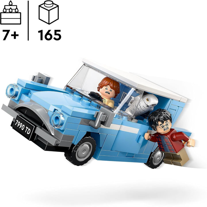 LEGO Harry Potter Flying Ford Anglia, mașină de jucărie construibilă pentru copii, cadou pentru băieți, fete și toți fanii de la 7 ani, set cu 2 mini figurine, inclusiv Ron Weasley, pentru jocuri de rol 76424