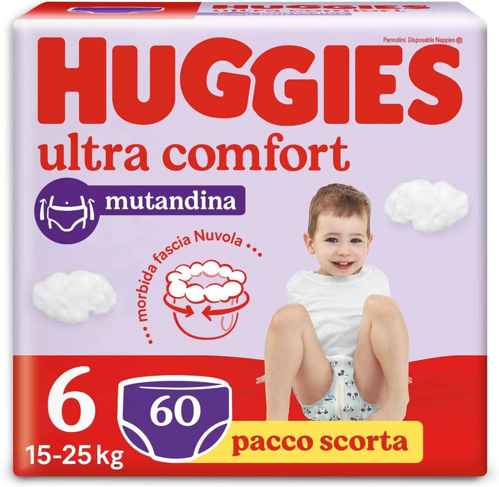 Huggies Ultra Comfort-Windelhöschen, Größe 6 (15-25 Kg), Packung Mit 60 Windelhöschen