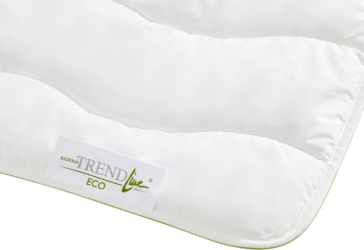 Badenia Trendline Eco quilt Aerelle Blue Duo 135 X 200 Cm, Alb, certificat Öko- Tex, Produs în conformitate cu standardul de calitate german
