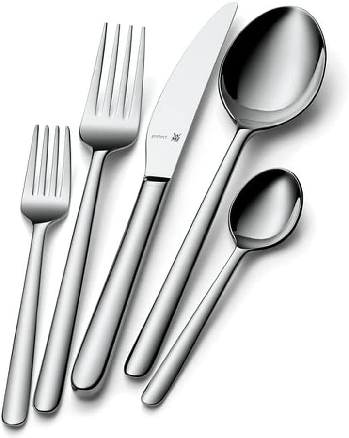 WMF Flame plus Besteck Set 12 Personen, 66 Teilig, 60 Teile Mit Servierbesteck, Hohlheftmesser, Cromargan Protect Poliert, Kratzbeständig, Spülmaschinenfest