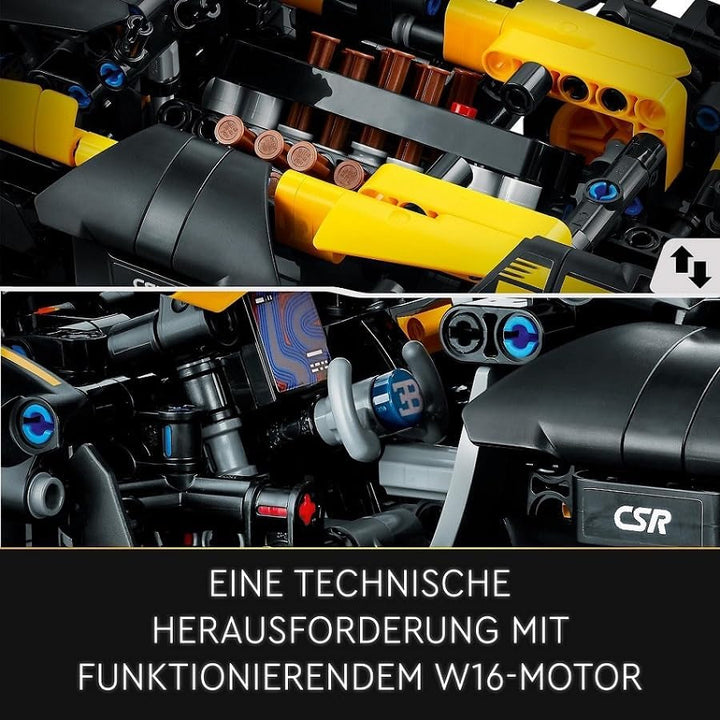Mașină de curse LEGO Technic Bugatti, kit model mașină, jucărie mașină sport, set mașină iconică de colecționat, jucărie de construit de la 9 ani 42151