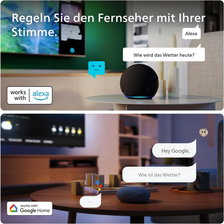 Philips 32PHS6009 HD LED Smart TV - 32-Zoll Display Mit Pixel-Präziser, HD Titan OS Plattform Und Dolby Digital - Funktioniert Mit Alexa Und Google Sprachassistent – Matt Schwarzer