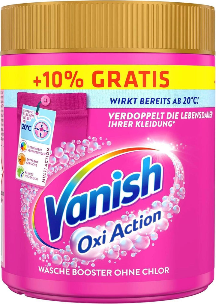 Vanish Oxi Action Powder Pink - 1 X 1.65 Kg - pudră de îndepărtare a petelor și de îmbunătățire a rufelor fără clor - pentru rufe colorate