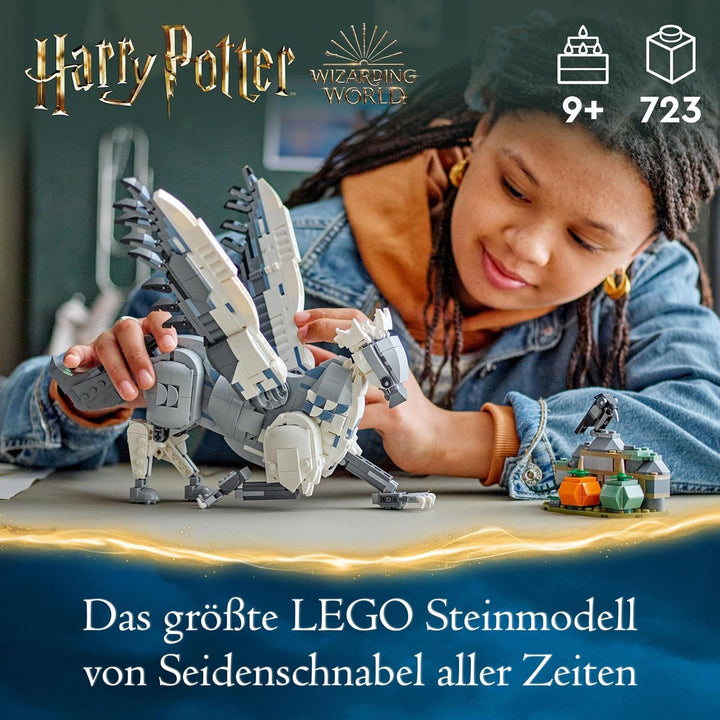 LEGO Harry Potter Hippogriff Buckbeak, jucărie creatură mitică de colecționat, set de joacă creativ pentru copii, cadou pentru băieți, fete și toți fanii 76427