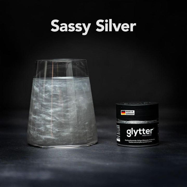 Glytter Glitter Powder For Drinks (Silver) - Glitter comestibil pentru băuturi, 10 grame