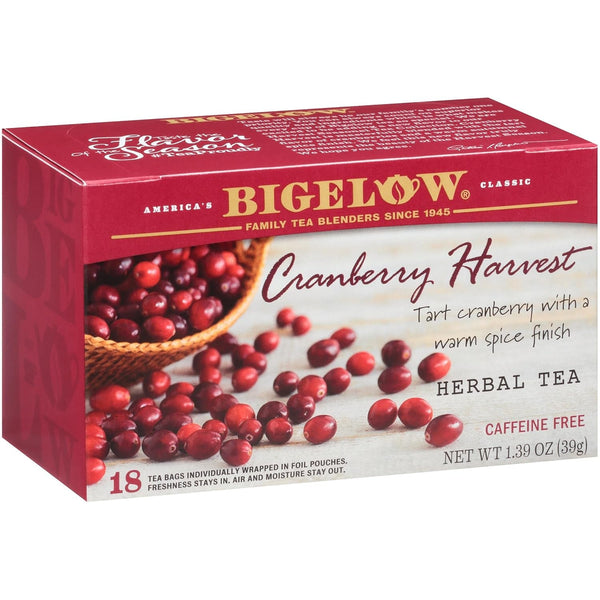 Cranberry Harvest Herbal Tea, Caffeine Free Tea with Cranberry and Spice, Holiday and Christmas Tea, 18 Count Box (Pack of 6), 108 Total Tea Bags Tea USA Naty Shop Default Title