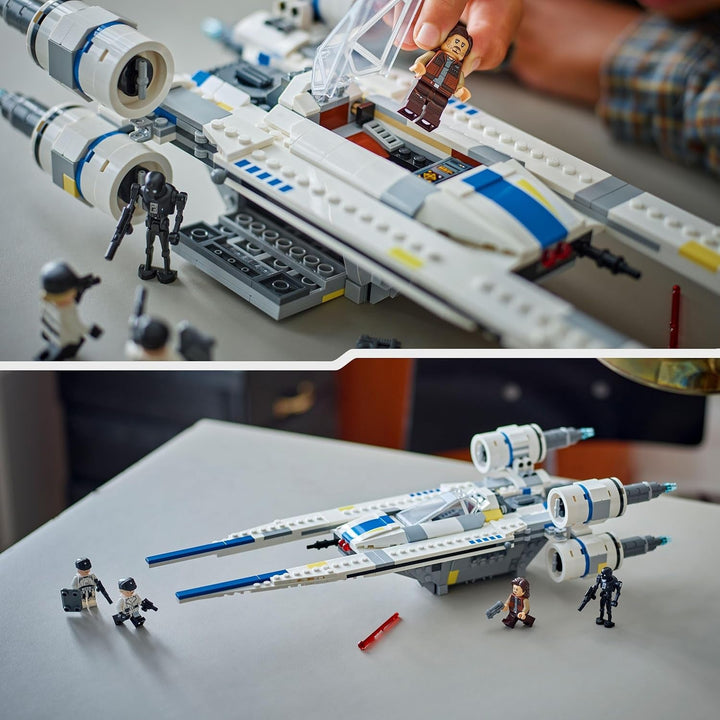 LEGO Star Wars 75399 Rebel U-Wing Starfighter - Jucărie cu funcție de aripă oscilantă și 3 minifigurine, inclusiv Cassian Andor și figura droidului K-2SO - Cadou pentru băieți cu vârsta peste 8 ani și fani Andor sezonul 2