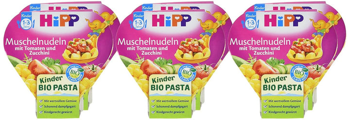 Hipp Muschelnudeln Mit Tomaten Und Zucchini Bio, 6Er Pack (6 X 250 G)