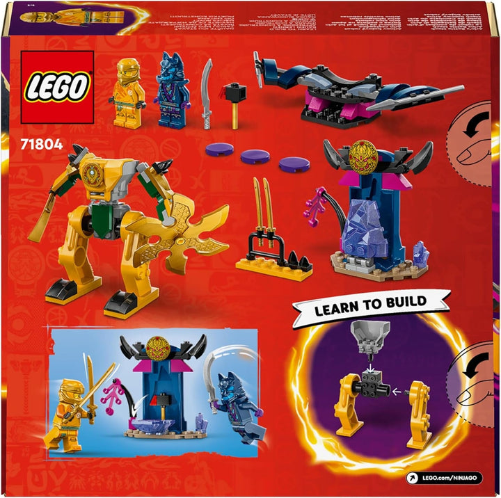 LEGO NINJAGO Arin's Battle Mech, jucărie Ninja pentru copii cu vârsta de peste 4 ani Cu figuri Incl. Arin cu mini katana, figurine de acțiune și mech-uri, cadou mic pentru băieți și fete 71804