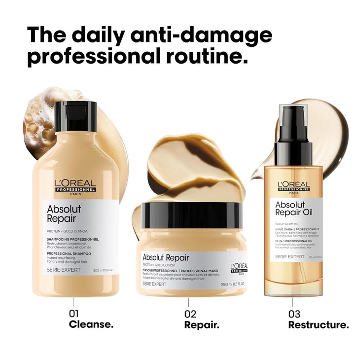 L'OréAl Professionnel Serie Expert Absolut Repair Gold, Quinoa Shampoo + Protein