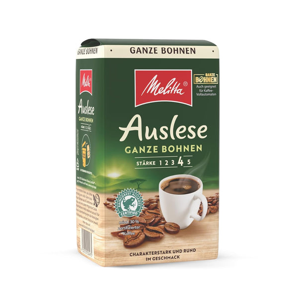 Melitta Auslese Filter-Kaffee 500G, Ganze Kaffee-Bohnen, Bohnen Für Filterkaffeemaschinen, Starke Röstung, Geröstet in Deutschland