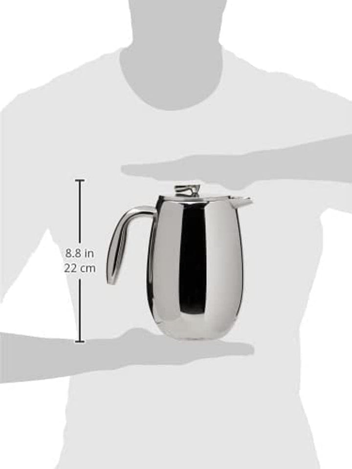 Cafetieră Bodum 1308-16 Columbia (cu perete dublu, din oțel inoxidabil, rezistentă la spălarea vaselor, 1,0 litri (34 oz)) Strălucitoare