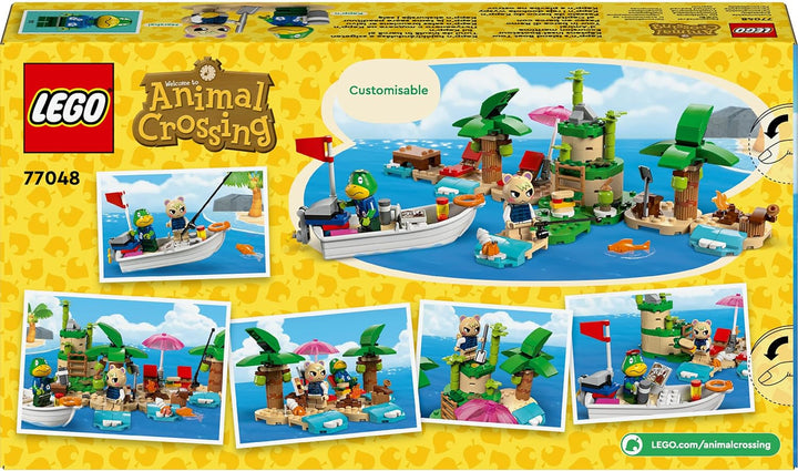 LEGO Animal Crossing Käptens Island Boat Tour, jucărie creativă pentru copii cu 2 minifigurine din seria de jocuri video, inclusiv Huschke, cadou pentru fete și băieți de la 6 ani 77048