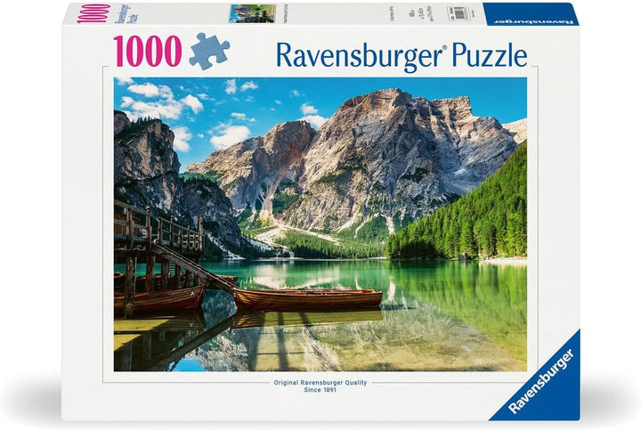 Ravensburger Puzzle 12000363 1000 piese - Pragser Wildsee, Dolomiți, Tirolul de Sud - puzzle jigsaw pentru adulți și copii cu vârsta de 14 ani și peste, puzzle cu motiv de peisaj, [Exclusiv pe Amazon]