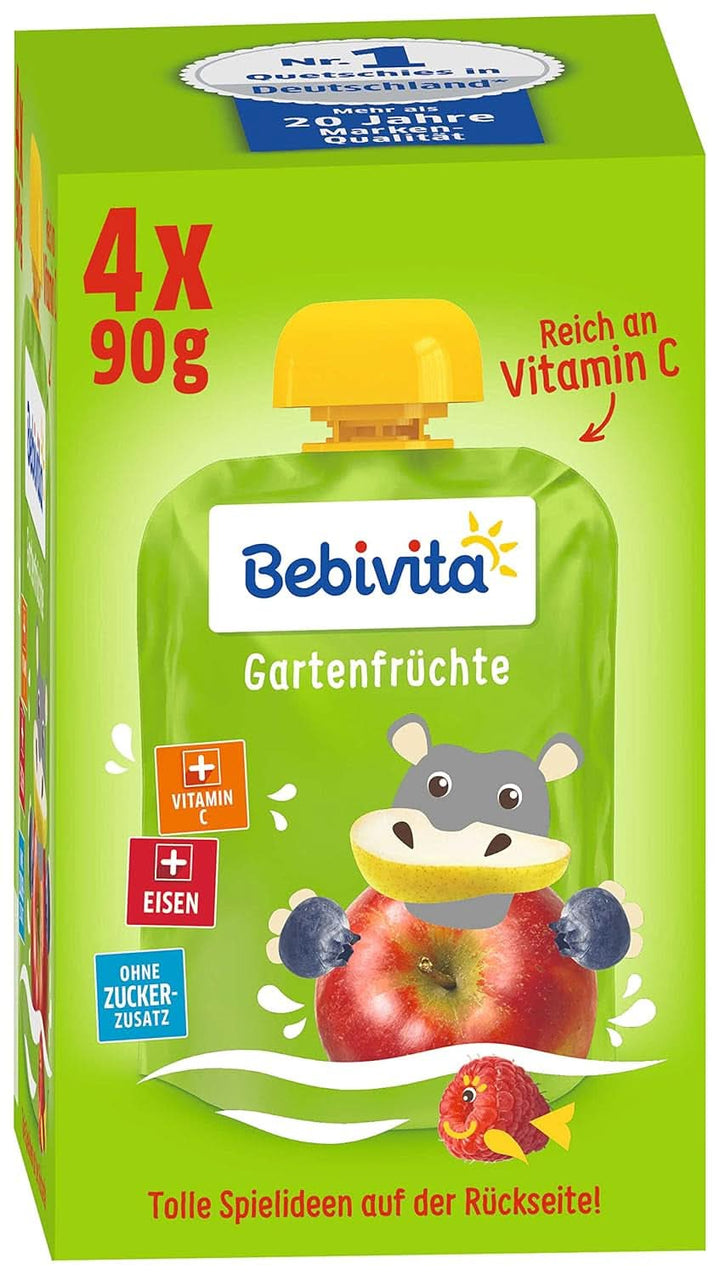 Kids fun fructe și cereale, integrale în mere-banane, pachet de 4 ( 4 X 90 grame )