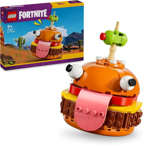 LEGO Fortnite Durrr Burger, Set de construcție pentru jocul video pentru gameri cu vârsta de peste 9 ani, Model de expus, Figurină de colecționat, Cadou pentru copii, adolescenți și adulți, Obiect de colecție 77070