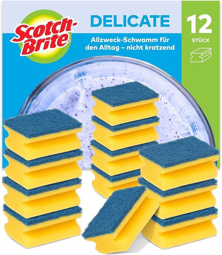 Scotch-Brite Classic Pot Cleaner, 16 bureți per pachet, burete pentru bucătărie - curăță puternic și eficient